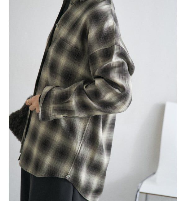 IENA「チェックカシュクールシャツ」|シャツ・ブラウス|
