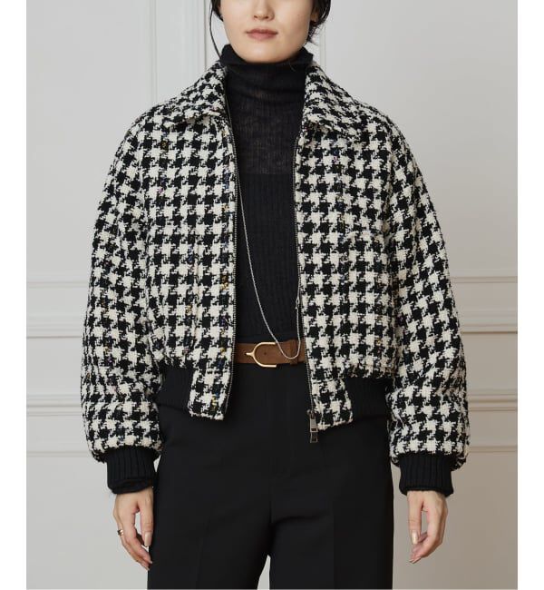 IENA LA BOUCLE「IENA LA BOUCLE ハウンドトゥースツィードブルゾン」|その他|