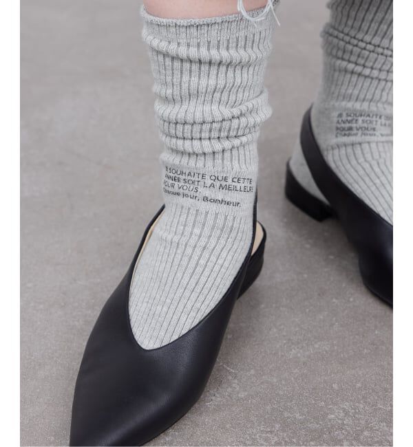 SLOBE IENA「《2点セット》ソックス&times;バンダナ HappySet」|ソックス|グレー