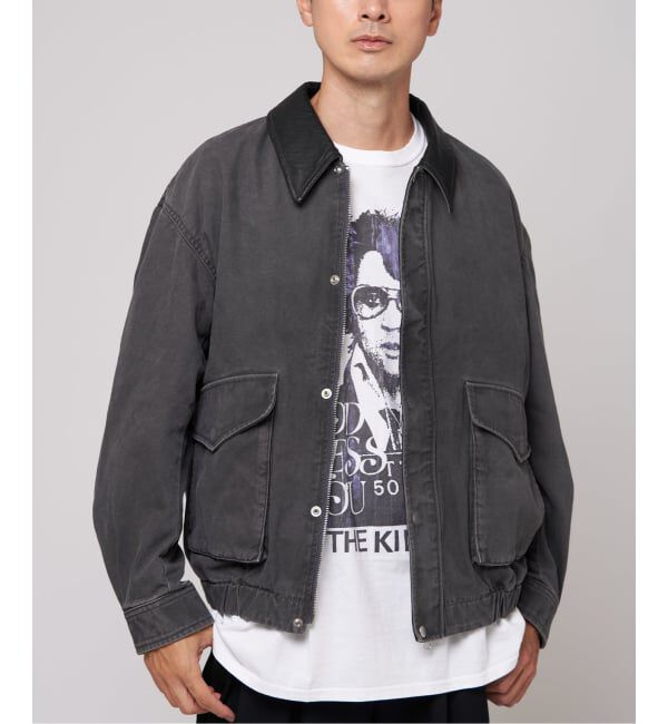 EDIFICE「ダック ウォッシュド フライト ブルゾン」|その他|グレー