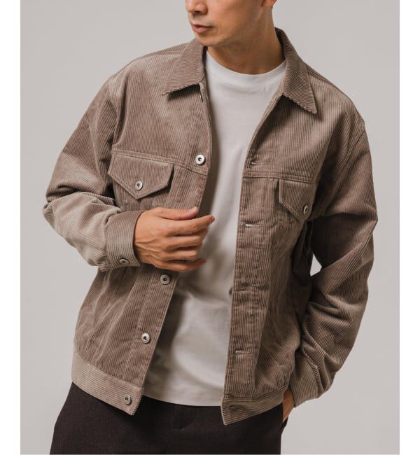 EDIFICE「コーデュロイ トラッカー ジャケット」|その他|ベージュ A