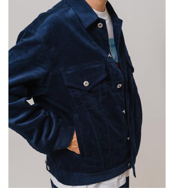 EDIFICE「コーデュロイ トラッカー ジャケット」|その他|ネイビー