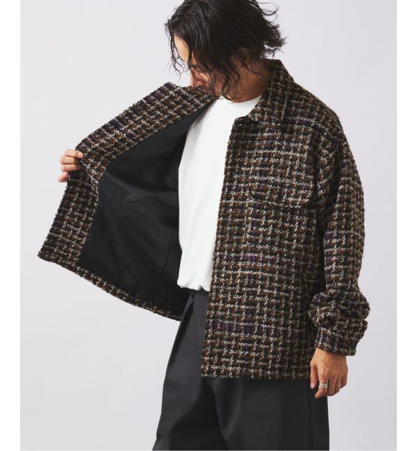 JOURNAL STANDARD relume「ループ ツイードチェック CPO ブルゾン」|その他|