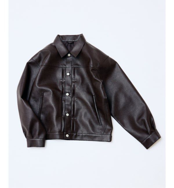 JOURNAL STANDARD relume「シンセティック レザー トラッカージャケット」|その他|ブラウン