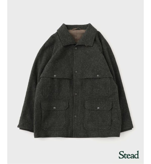 J.S.Homestead「Stead / ツイード マッキノウ ジャケット」|その他|カーキ