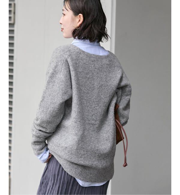 JOURNAL STANDARD「アルパカMIX LOOP DEEP Vプルオーバー」|ニット・セーター|