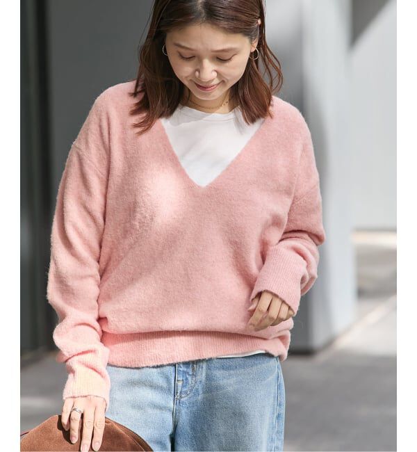 JOURNAL STANDARD「アルパカMIX LOOP DEEP Vプルオーバー」|ニット・セーター|