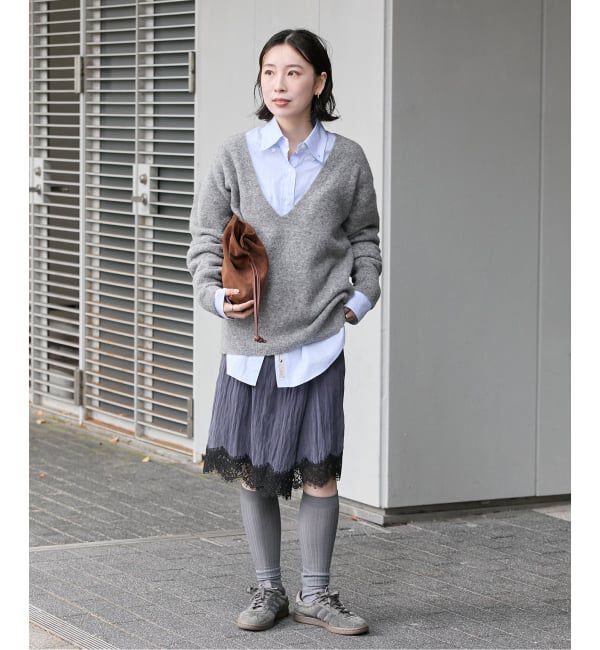 JOURNAL STANDARD「アルパカMIX LOOP DEEP Vプルオーバー」|ニット・セーター|