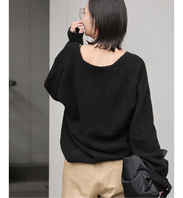 JOURNAL STANDARD「アルパカMIX LOOP DEEP Vプルオーバー」|ニット・セーター|