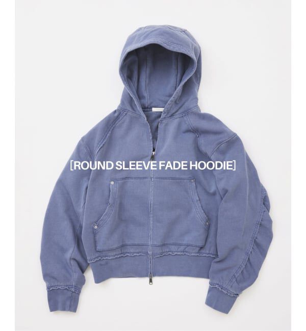 JOURNAL STANDARD「《予約》ラウンド スリーブ フェード フーディ」|パーカー|ネイビー B