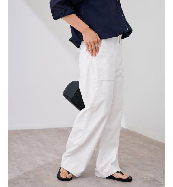 FRAMeWORK「≪一部カラーWEB限定≫ミリタリースラブバックサテンベイカーパンツ」|カーゴ|