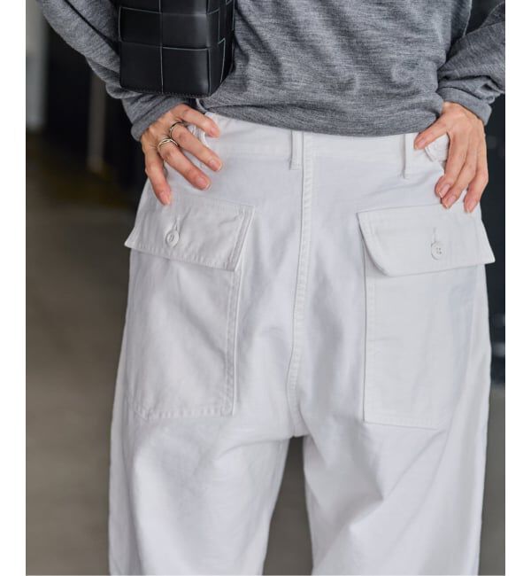 FRAMeWORK「≪一部カラーWEB限定≫ミリタリースラブバックサテンベイカーパンツ」|カーゴ|