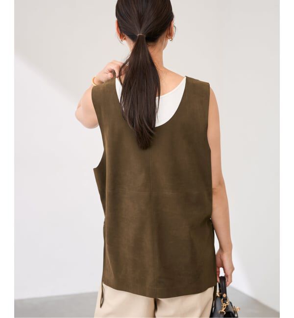 FRAMeWORK「フェイクスエードオーバータンク」|シャツ・ブラウス|