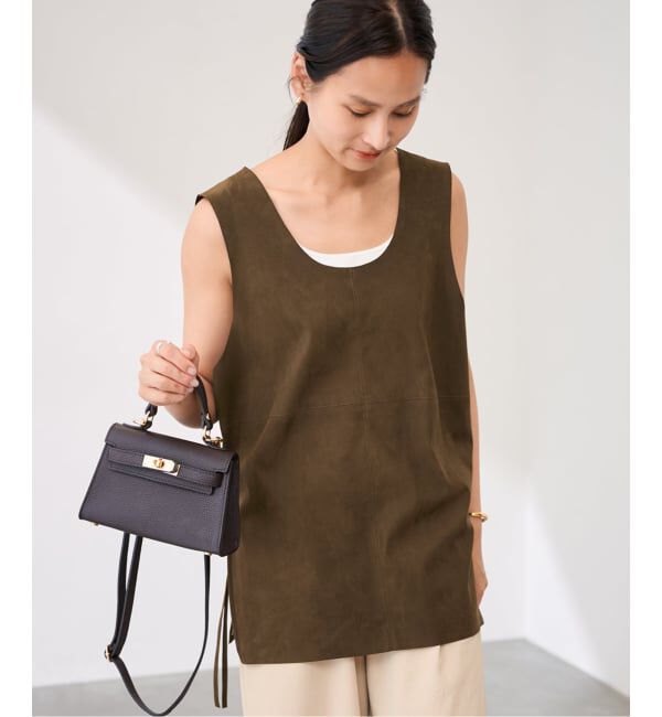 FRAMeWORK「フェイクスエードオーバータンク」|シャツ・ブラウス|