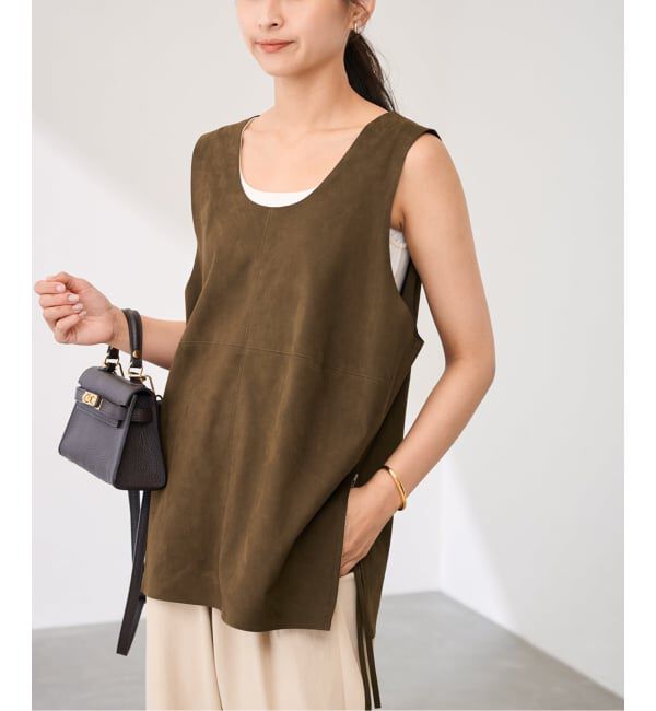 FRAMeWORK「フェイクスエードオーバータンク」|シャツ・ブラウス|