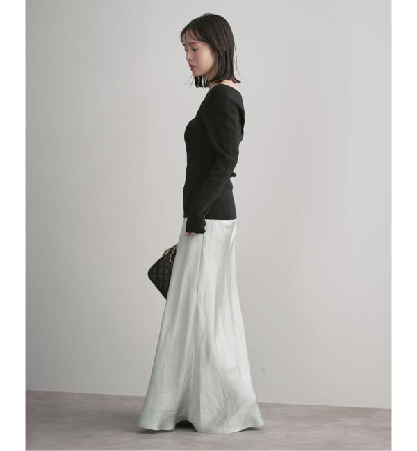 NOBLE「クロスリブオフショルダーニット」|ニット・セーター|