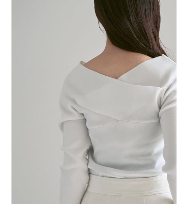 NOBLE「クロスリブオフショルダーニット」|ニット・セーター|