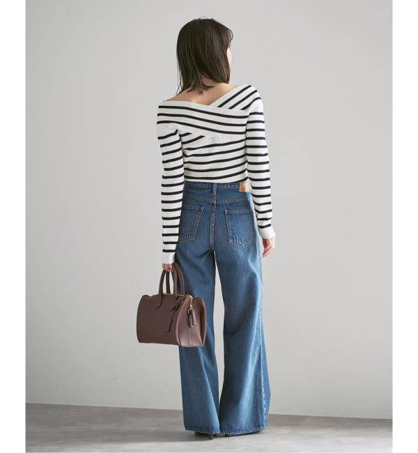 NOBLE「クロスリブオフショルダーニット」|ニット・セーター|