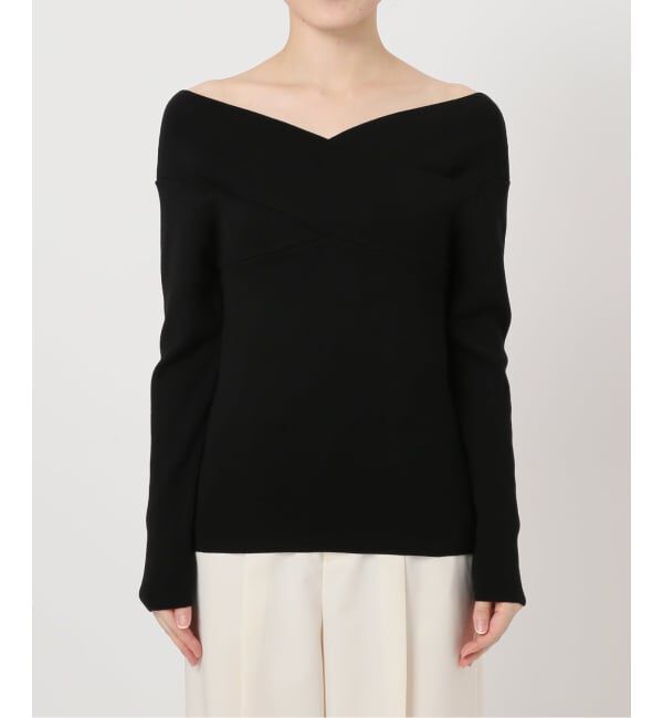 NOBLE「クロスリブオフショルダーニット」|ニット・セーター|