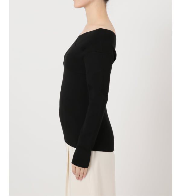 NOBLE「クロスリブオフショルダーニット」|ニット・セーター|