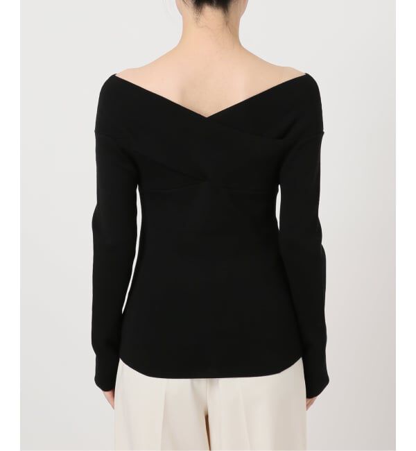 NOBLE「クロスリブオフショルダーニット」|ニット・セーター|