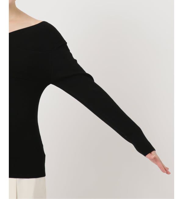 NOBLE「クロスリブオフショルダーニット」|ニット・セーター|