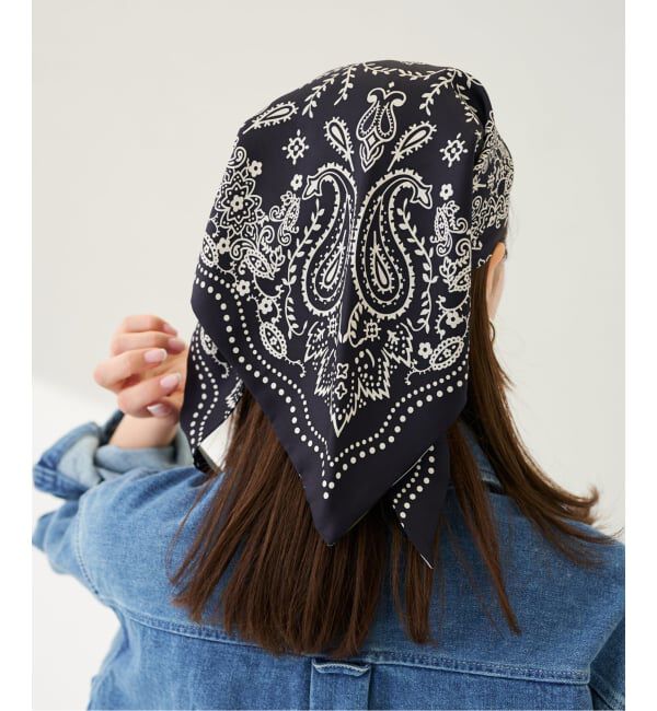 FRAMeWORK「manipuri/マニプリ　三角W65 スカーフ 45*96」|バンダナ・スカーフ|