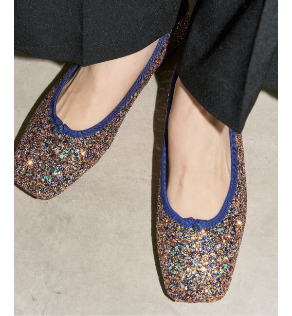 GRISE「《追加》GRISEスクエアグリッターフラット」|その他|オレンジ