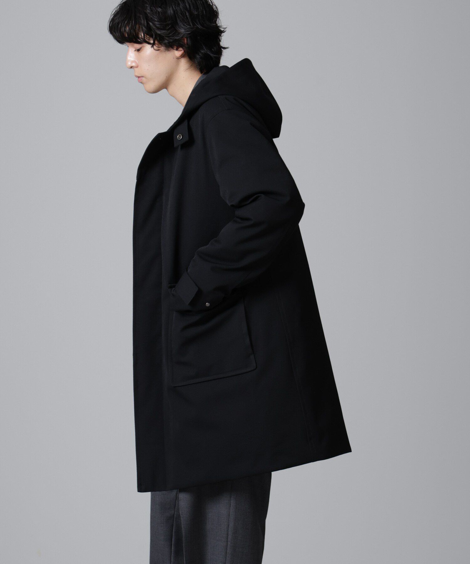 nano･universe「anewdown(R)撥水フードコート」|その他|ブラック