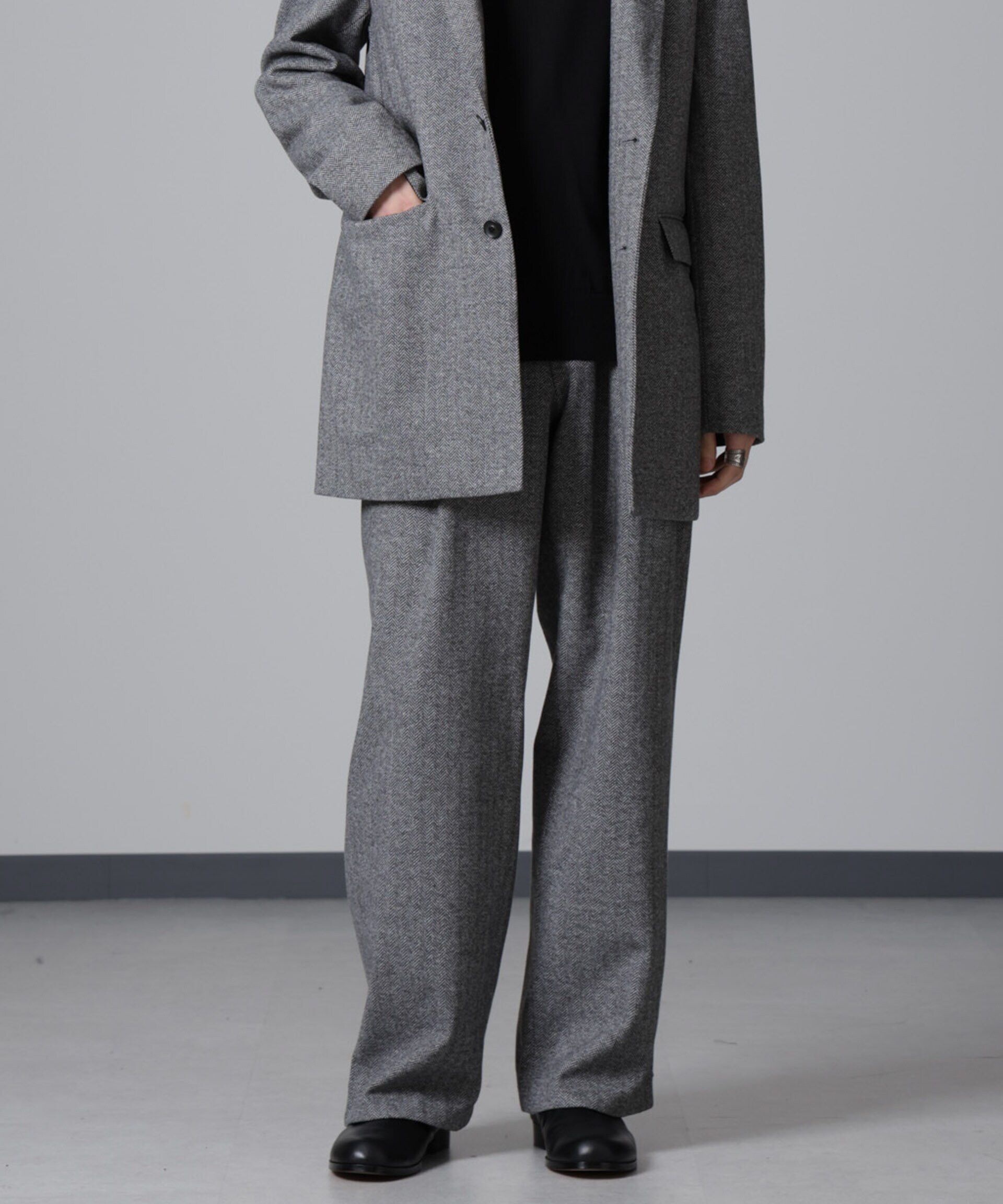 nano･universe「ツイードライク ドレストラウザー」|チノ|