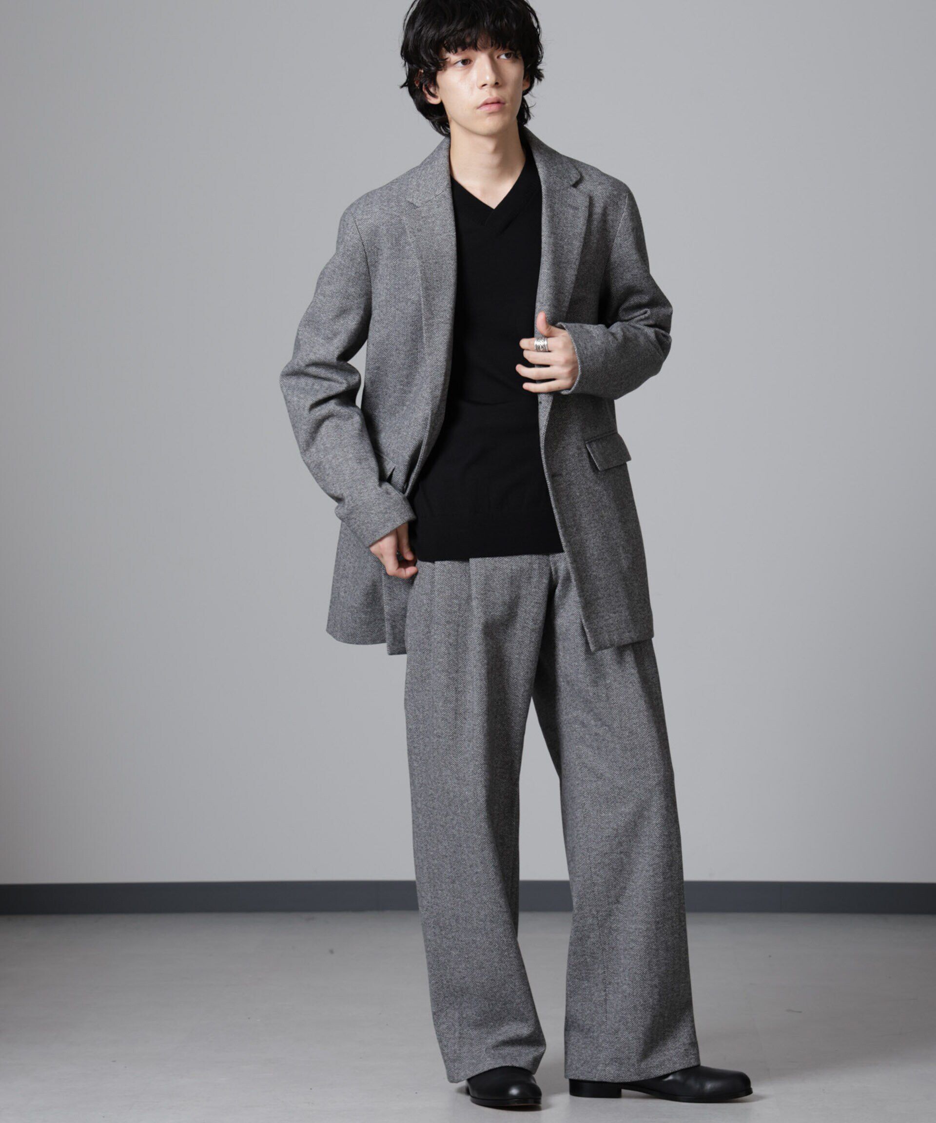 nano･universe「ツイードライク ドレストラウザー」|チノ|