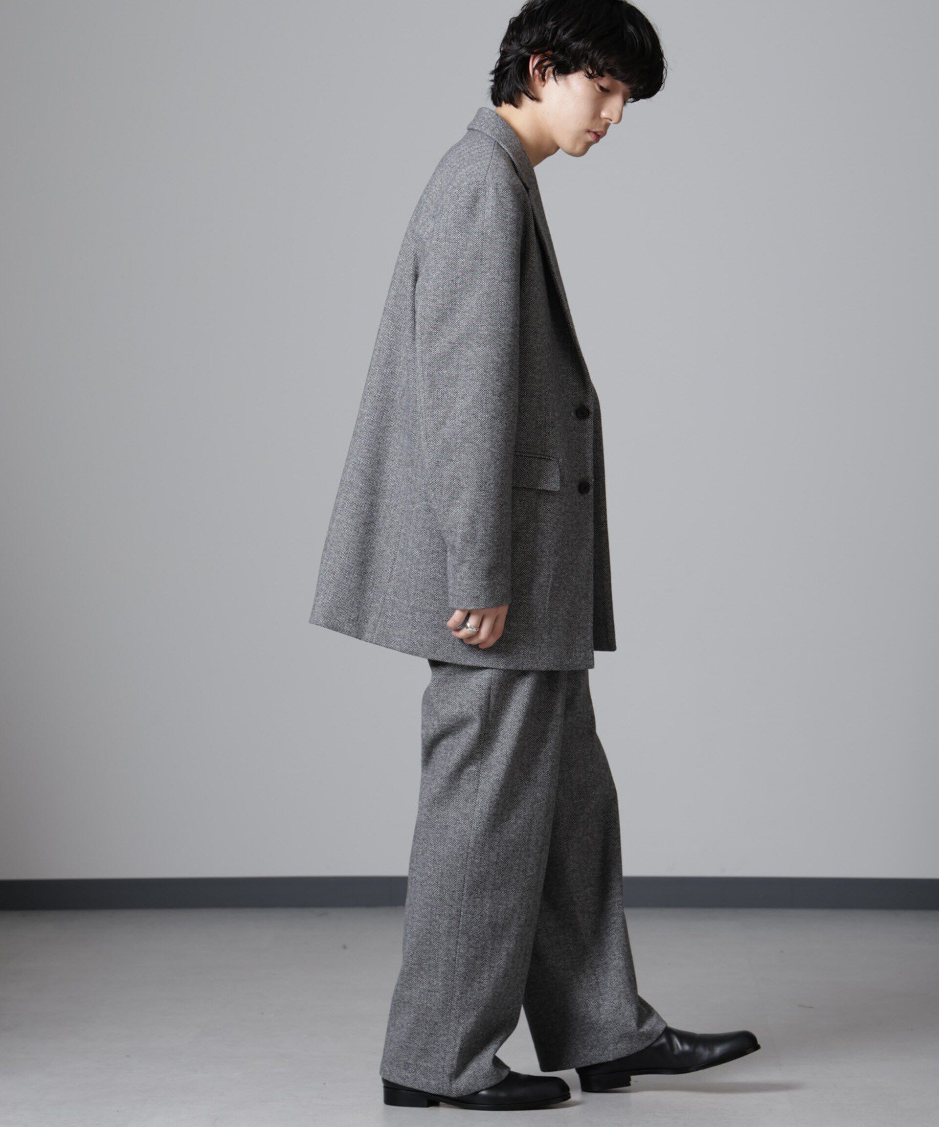 nano･universe「ツイードライク ドレストラウザー」|チノ|