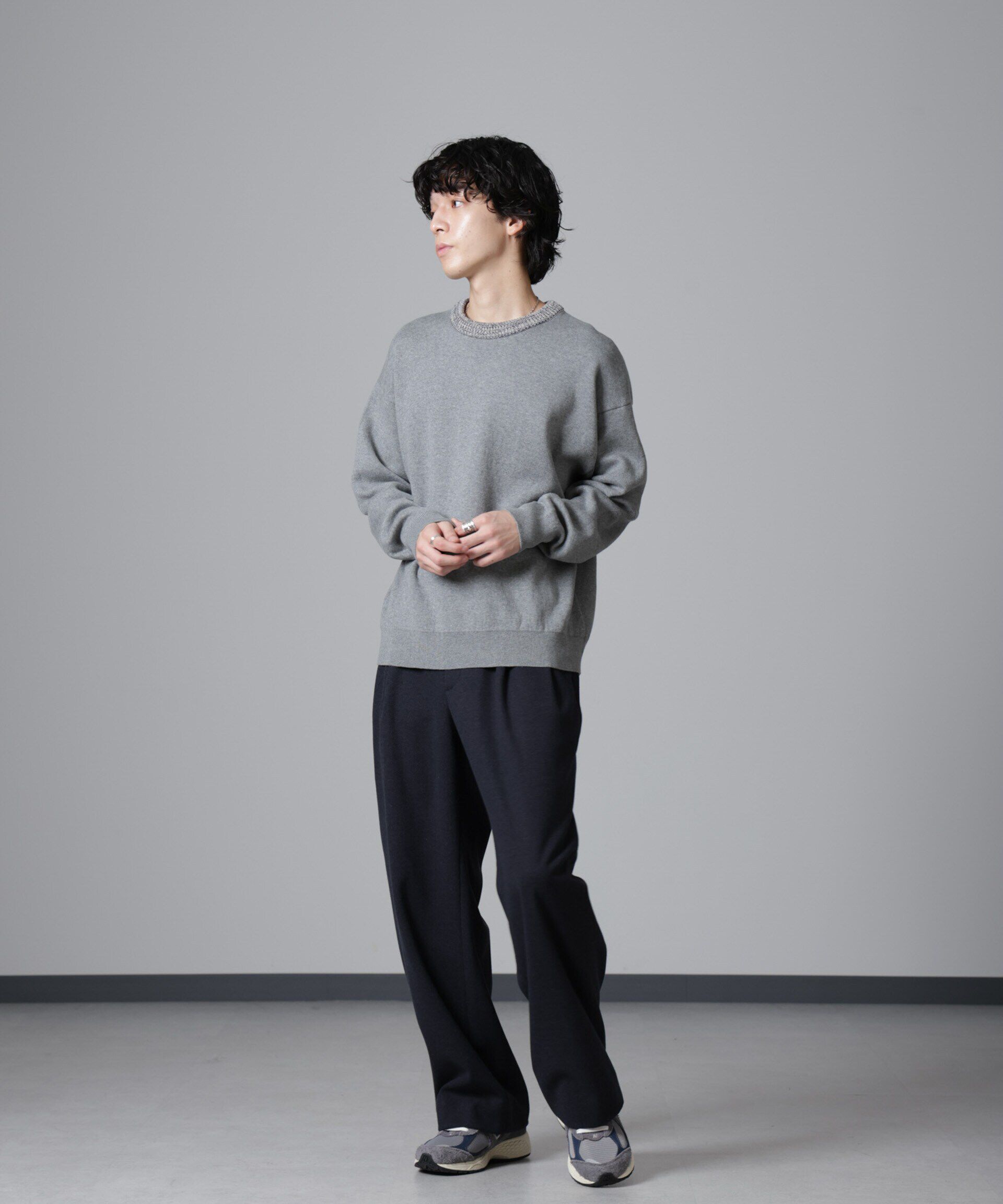 nano･universe「ツイードライク ドレストラウザー」|チノ|