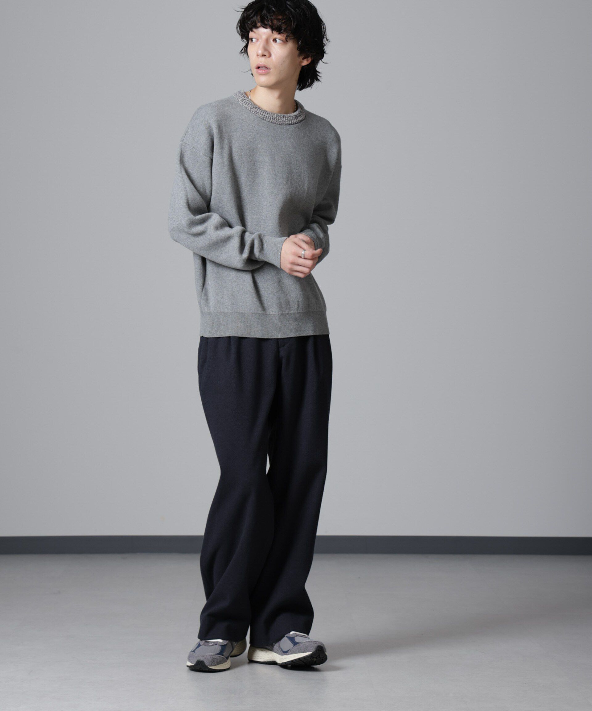 nano･universe「ツイードライク ドレストラウザー」|チノ|