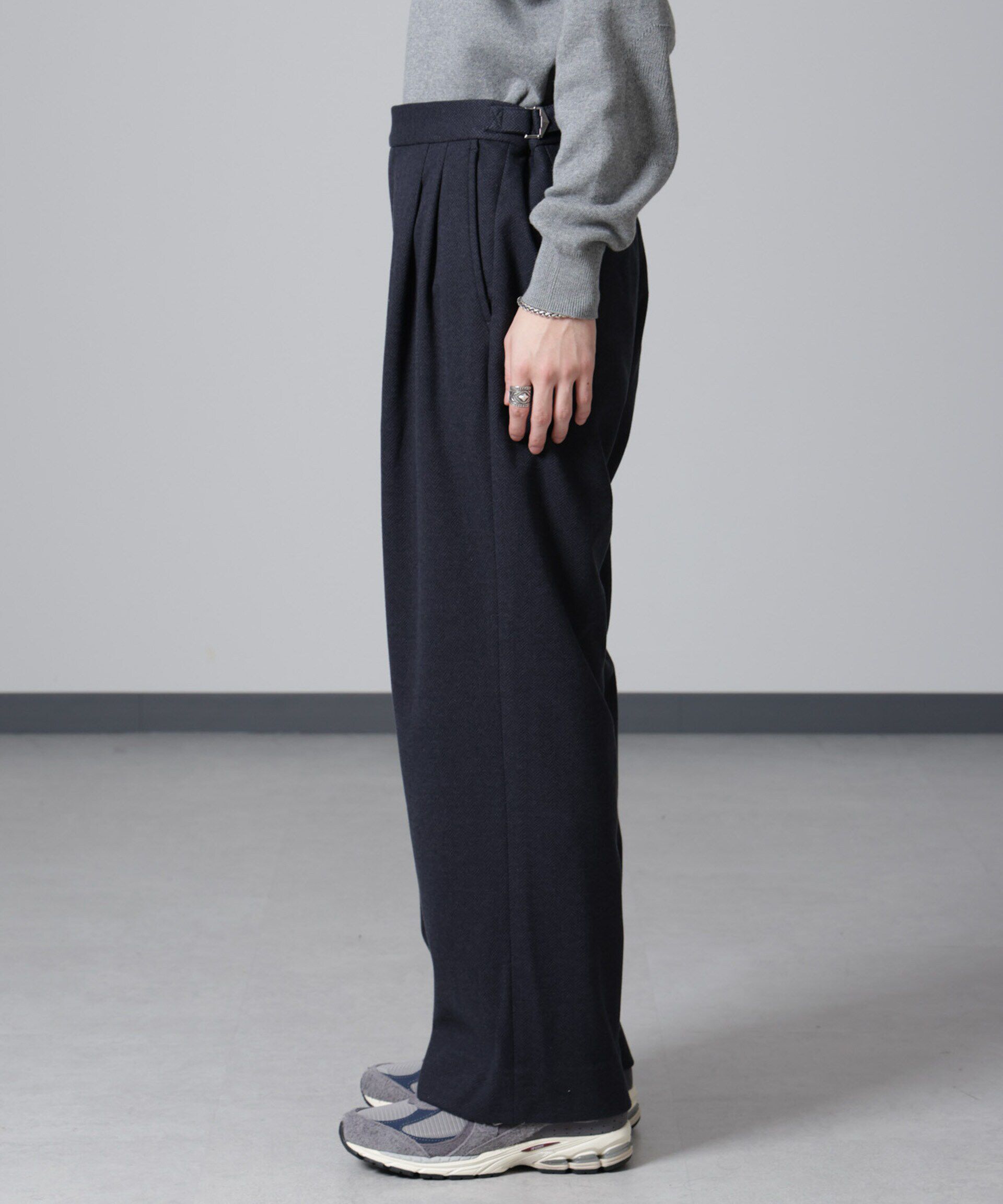 nano･universe「ツイードライク ドレストラウザー」|チノ|