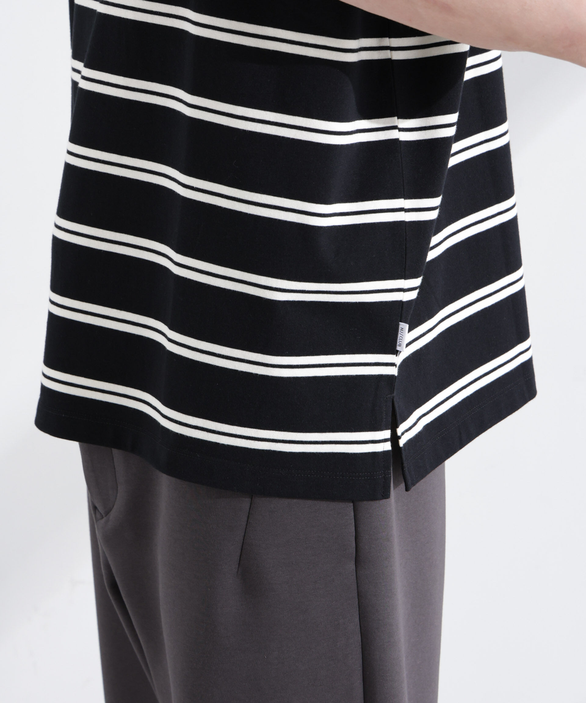 nano･universe「「NJ/CLUB」 オーバーサイズボーダーポロシャツ」|Tシャツ・カットソー|