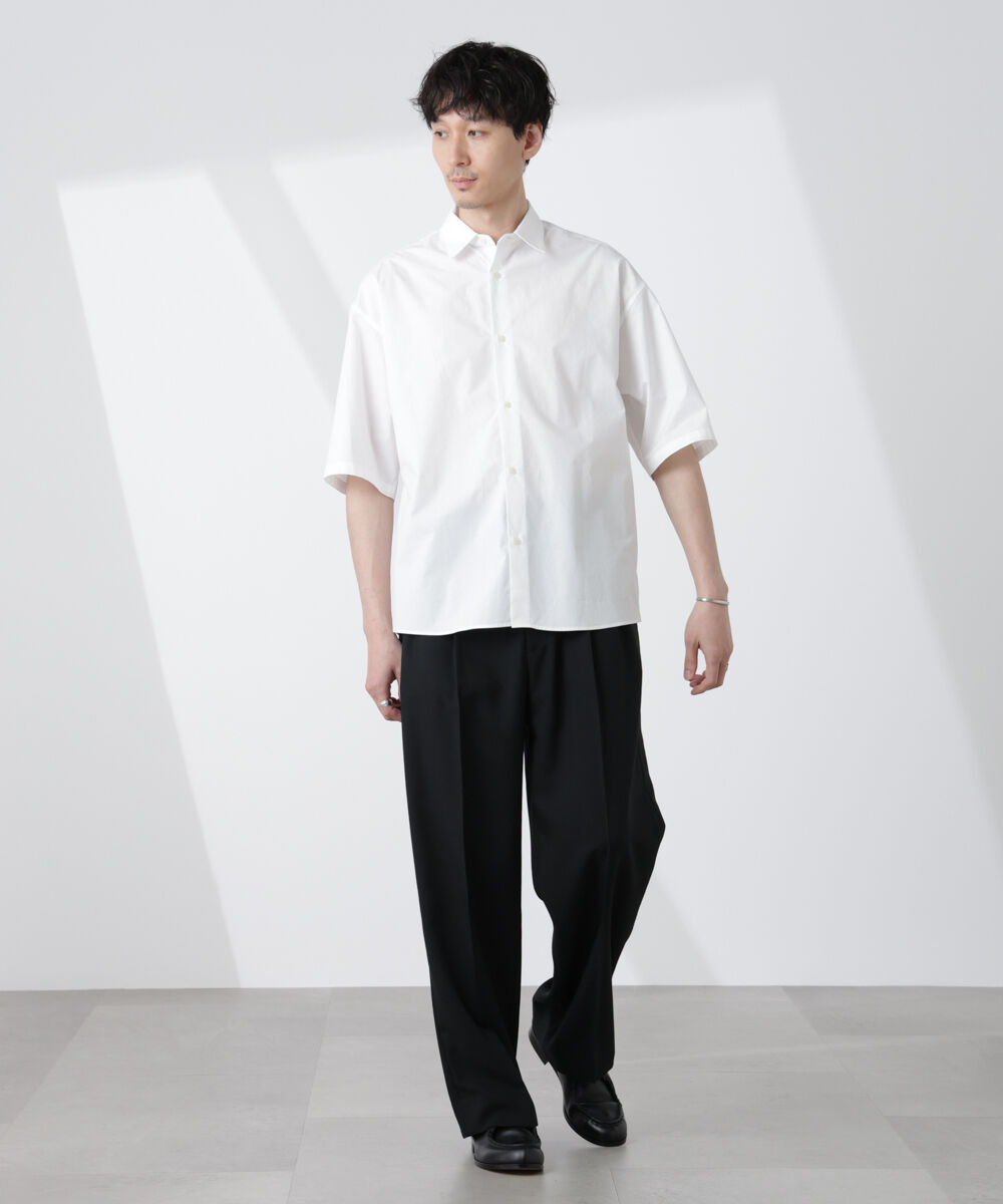 nano･universe「「大人のワイドシャツ」レギュラーカラー 半袖」|シャツ・ブラウス|
