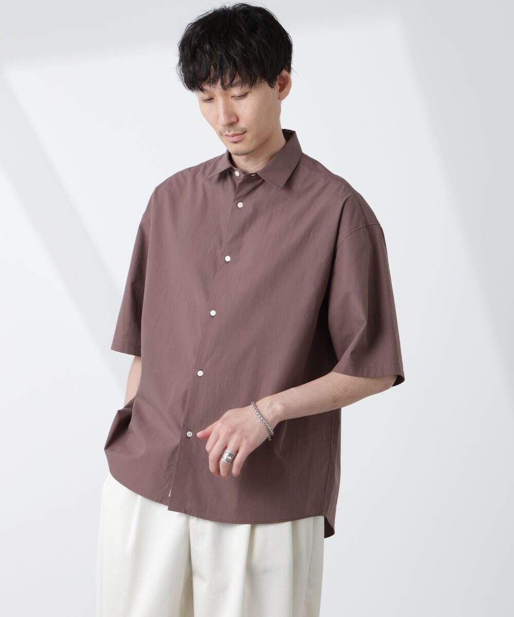 nano･universe「「大人のワイドシャツ」レギュラーカラー 半袖」|シャツ・ブラウス|