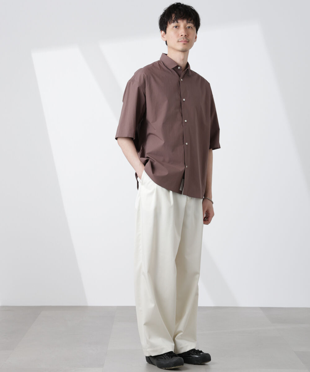 nano･universe「「大人のワイドシャツ」レギュラーカラー 半袖」|シャツ・ブラウス|