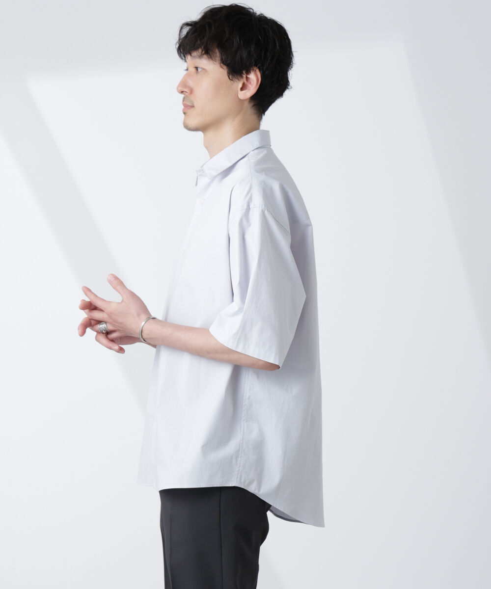 nano･universe「「大人のワイドシャツ」レギュラーカラー 半袖」|シャツ・ブラウス|