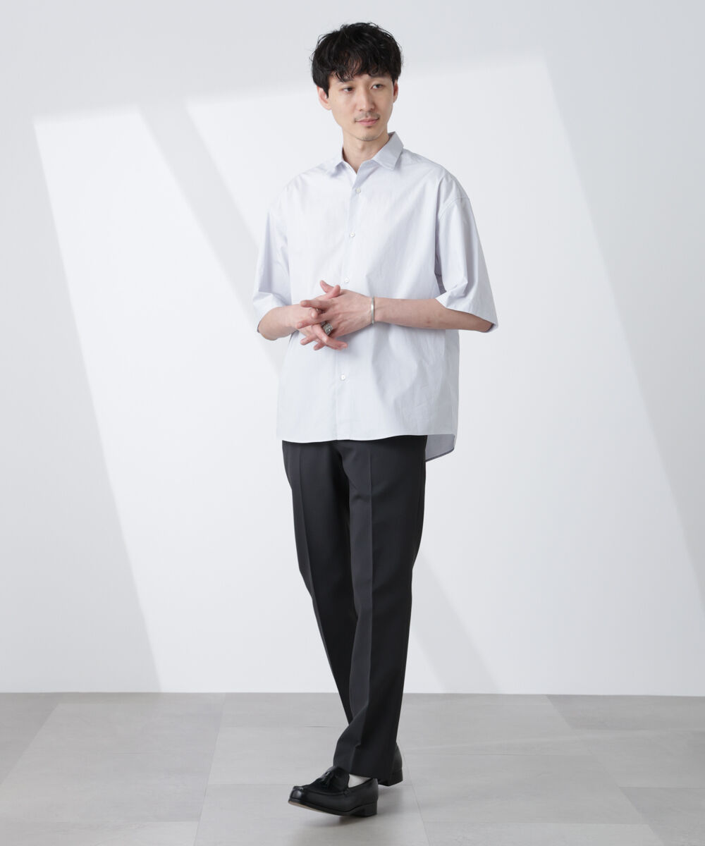 nano･universe「「大人のワイドシャツ」レギュラーカラー 半袖」|シャツ・ブラウス|