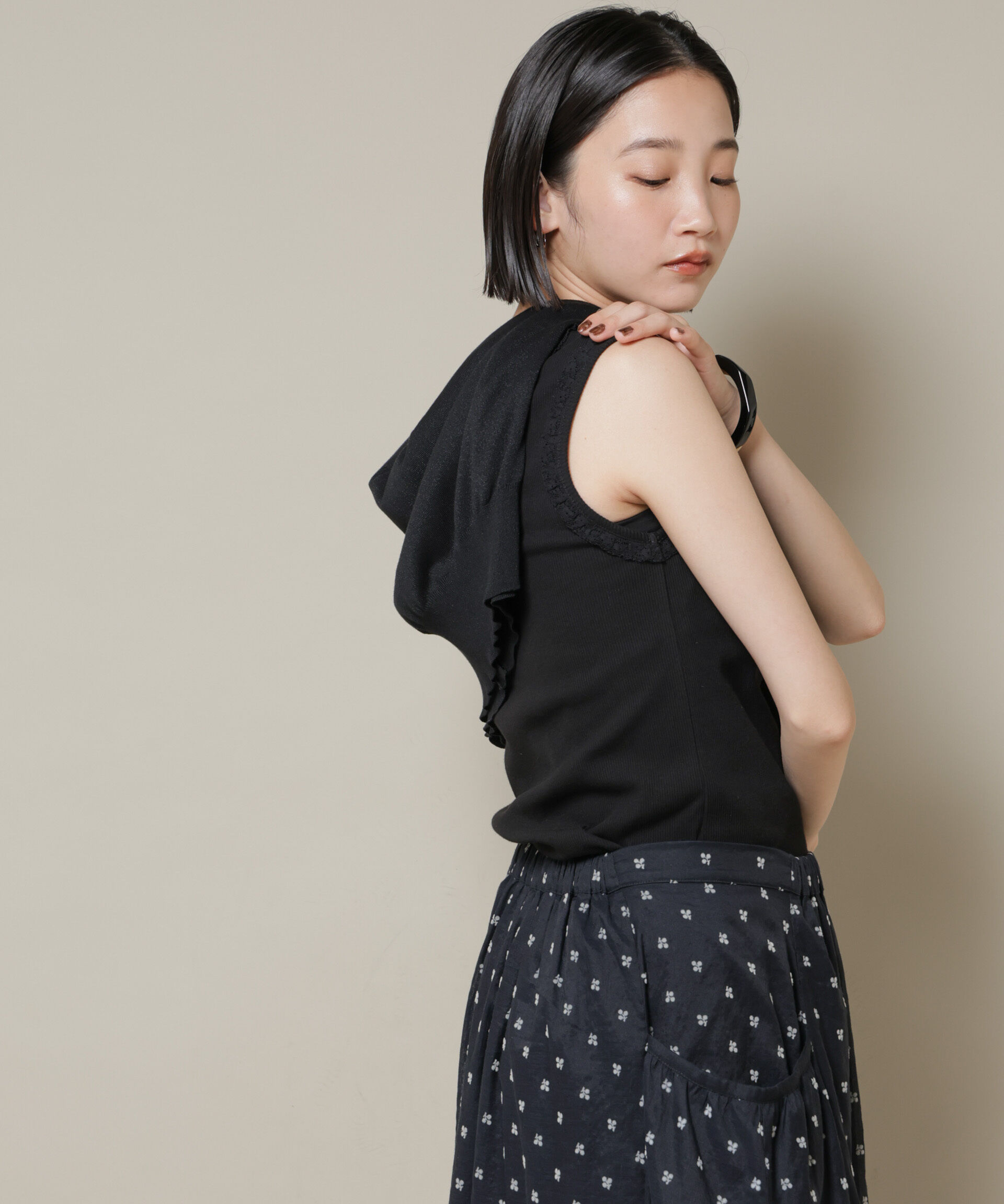 nano･universe「レーストリミングタンクトップ」|Tシャツ・カットソー|