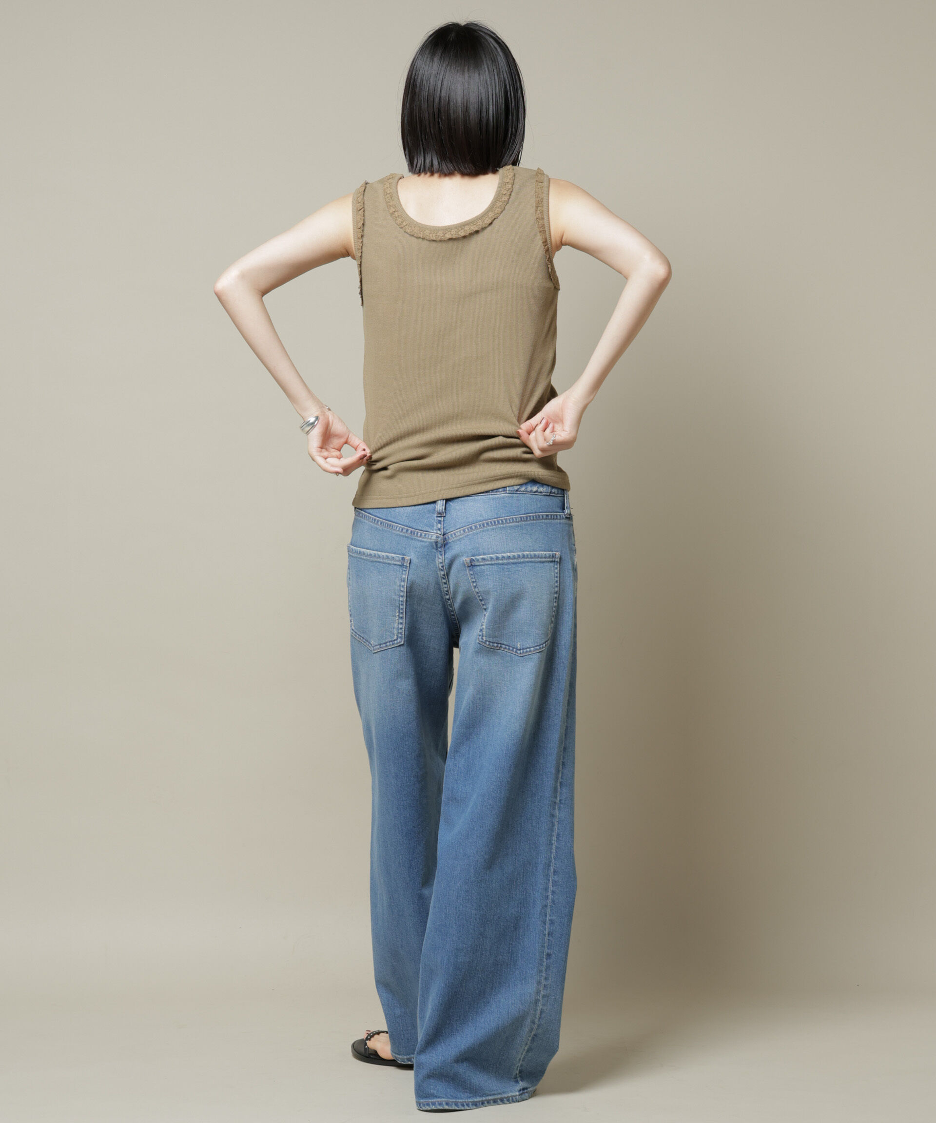 nano･universe「レーストリミングタンクトップ」|Tシャツ・カットソー|