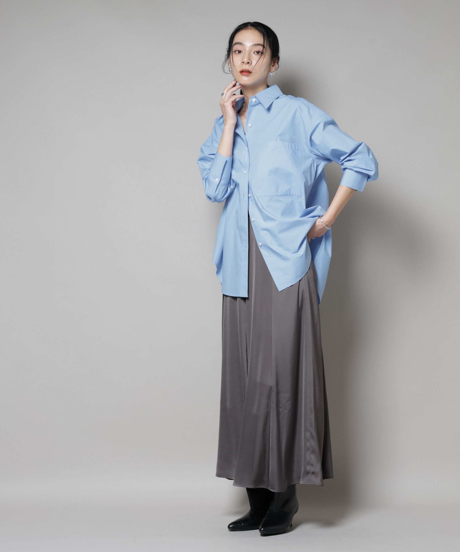 nano･universe「バッククロスオーバーシャツ」|シャツ・ブラウス|