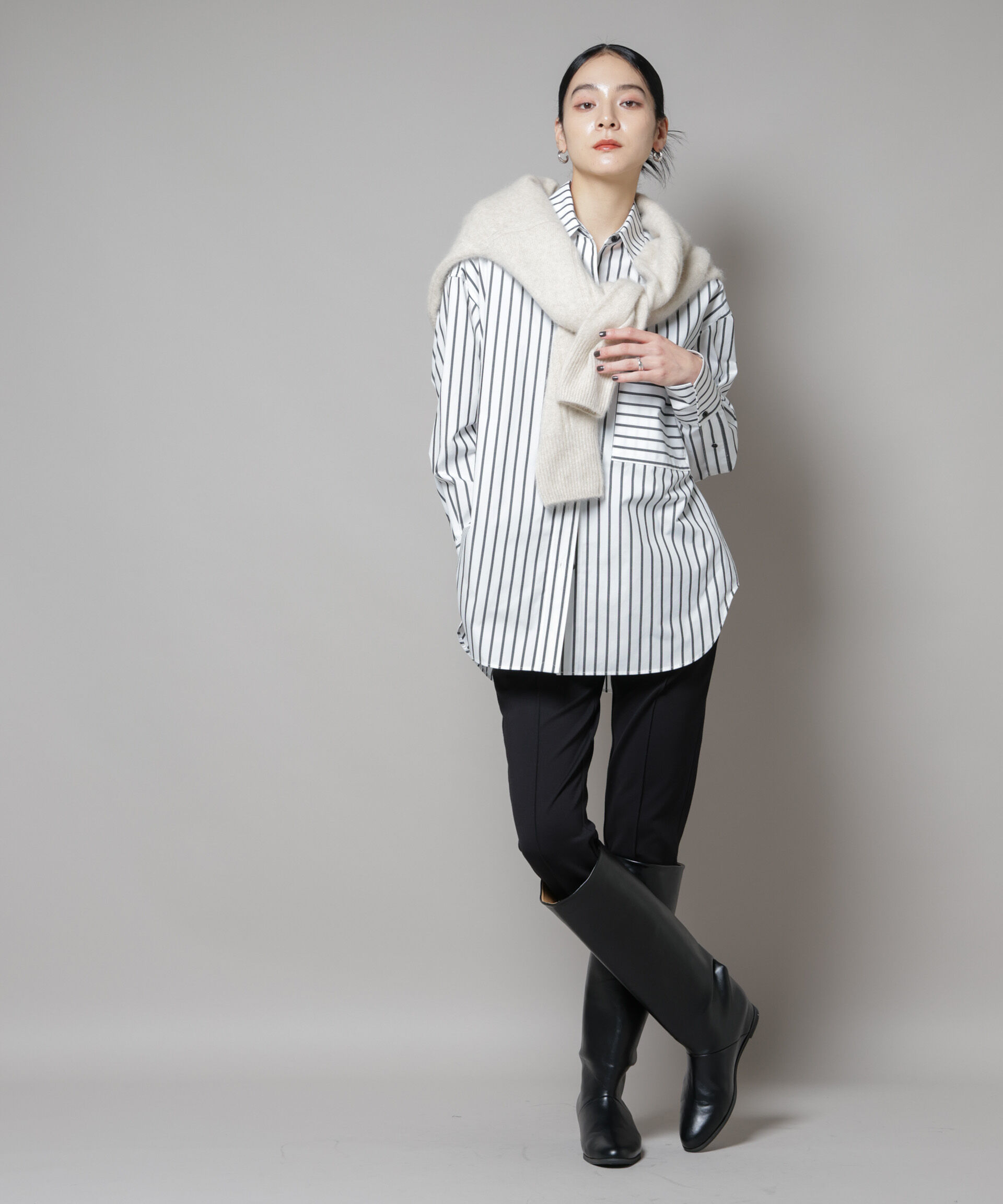 nano･universe「バッククロスオーバーシャツ」|シャツ・ブラウス|