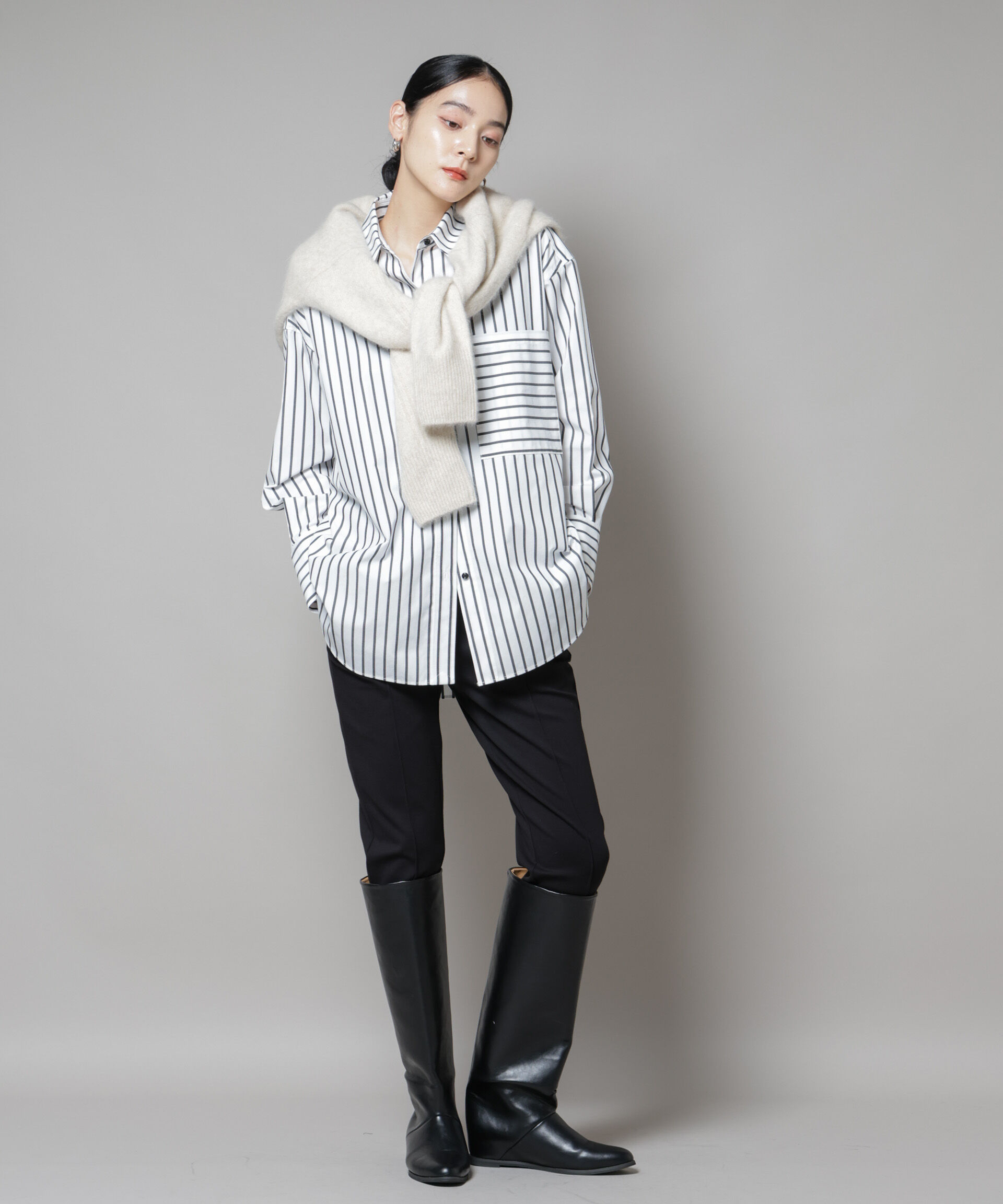 nano･universe「バッククロスオーバーシャツ」|シャツ・ブラウス|