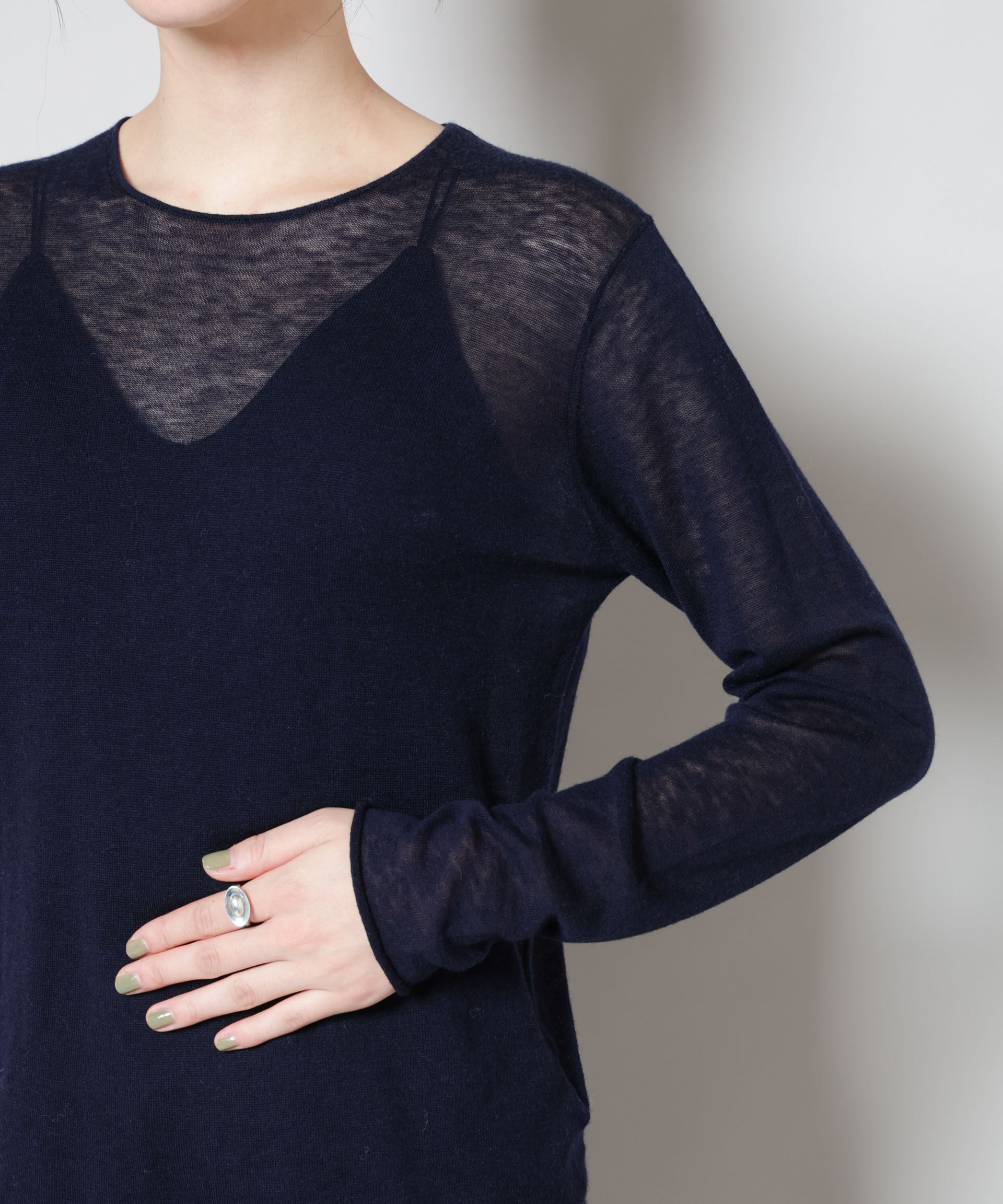 nano･universe「スイビウールクルーネックニットプルオーバー」|ニット・セーター|