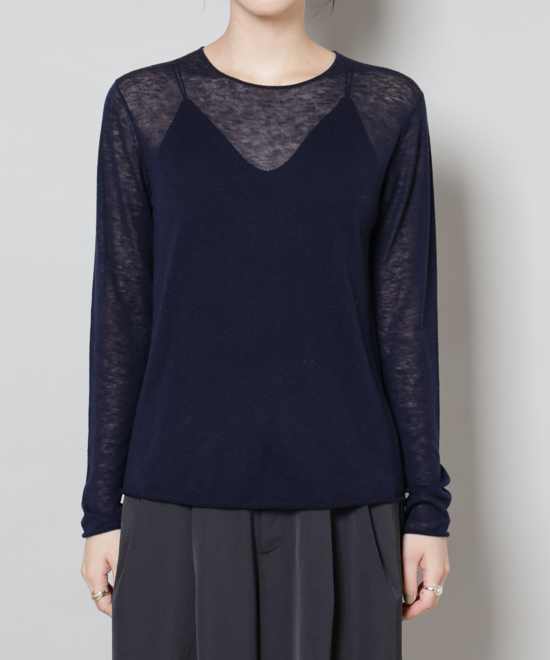 nano･universe「スイビウールクルーネックニットプルオーバー」|ニット・セーター|