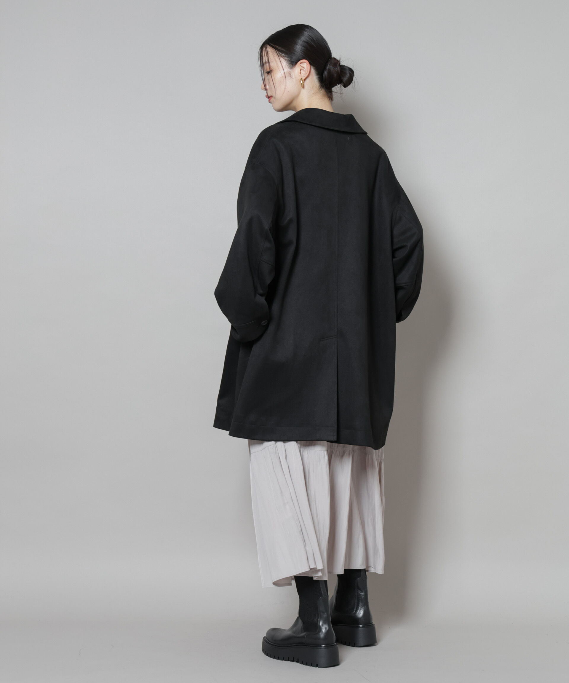 nano･universe「フェイクスエードAラインミドルコート」|その他|
