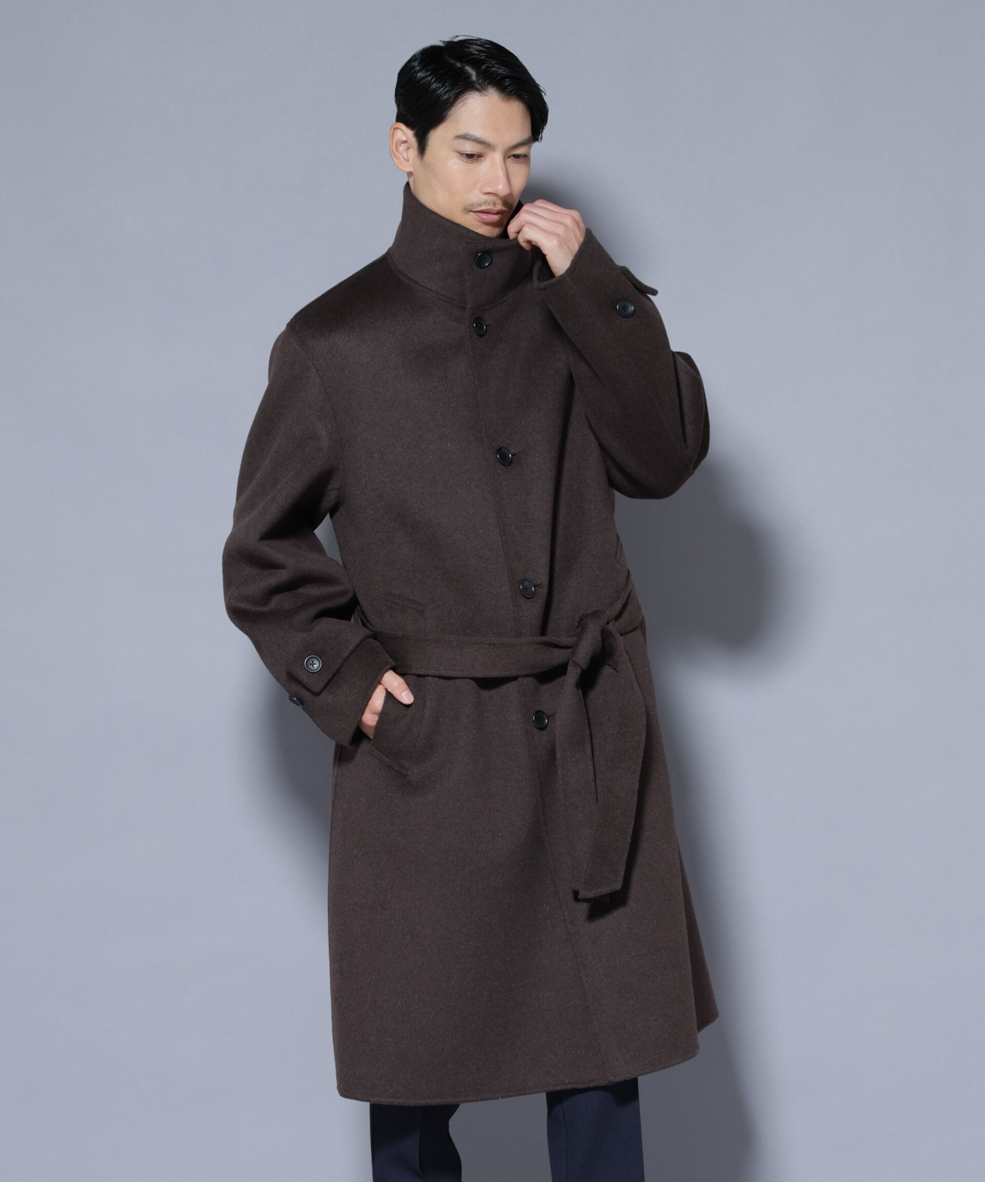 nano･universe「ウールリバースタンドベルテッドコート」|その他|